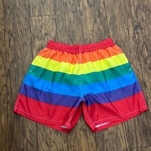 Uzzi active wear rainbow shorts swim gay pride